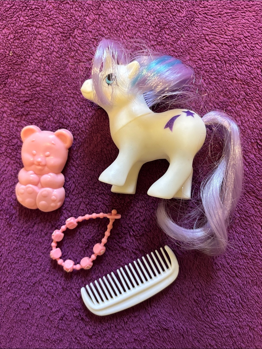 Vintage 80’s My Little Pony G1 Baby Glory With Accessories